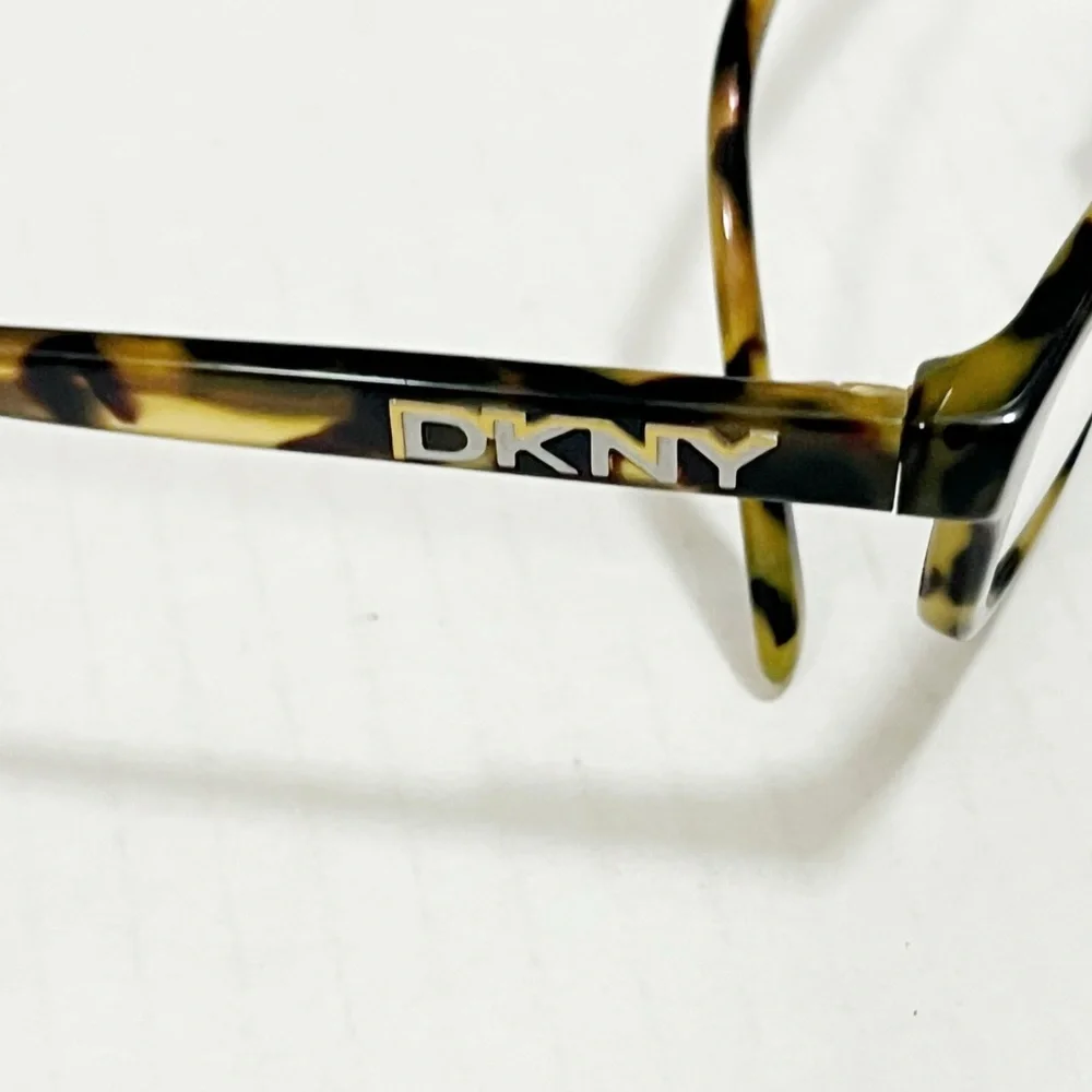 New DKNY Clear Lucite Leopard Print Glasses